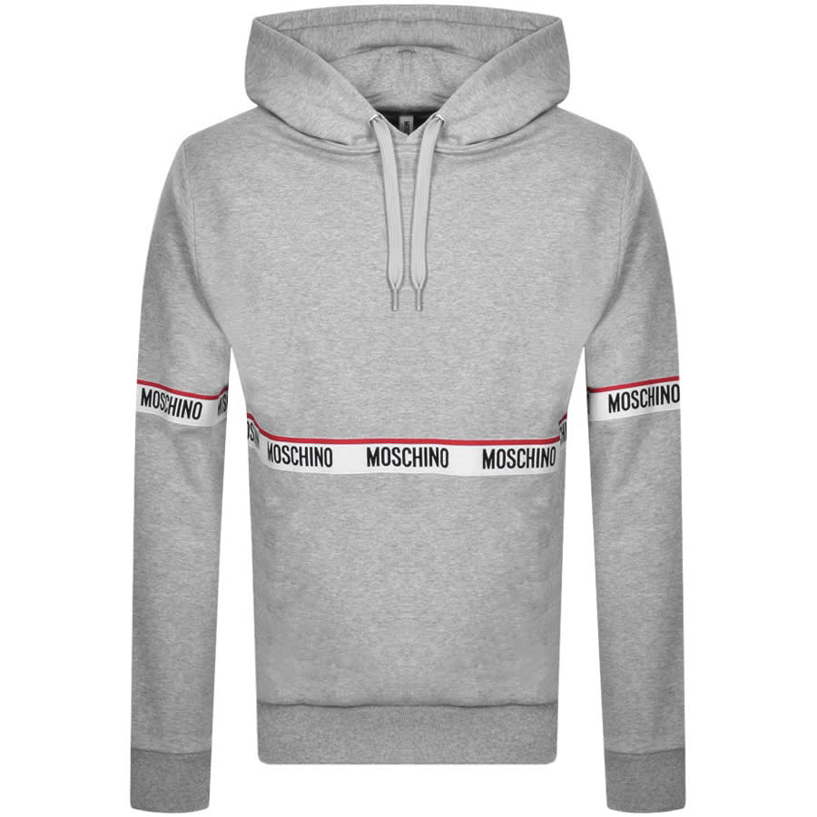 Alternative Image for ProductMoschino Logo Tape Hoodie Grey1